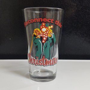 NATIONAL LAMPOON'S DISCONNECT THIS CHRISTMAS MOVIE PROMO GLASS 12 OZ CHEVY CHASE